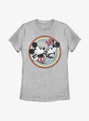 Disney Mickey Mouse Minnie Circle Womens T-Shirt