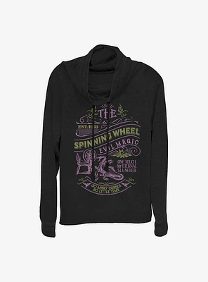 Disney Villains Spinning Wheel Cowlneck Long-Sleeve Girls Top