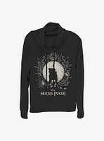 Disney Hocus Pocus Black Flame Cowl Neck Long-Sleeve Womens Top