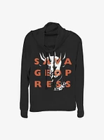 Star Wars: Clone Wars Savage Overlay Cowl Neck Long-Sleeve Womens Top