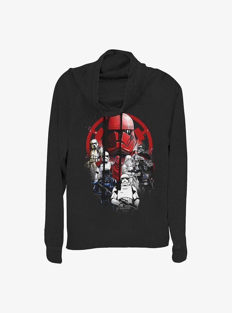 Star Wars Troops Poster Cowl Neck Long-Sleeve Womens Top