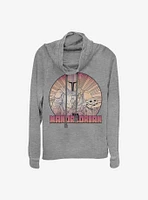 Star Wars The Mandalorian Inside Lines Cowl Neck Long-Sleeve Womens Top