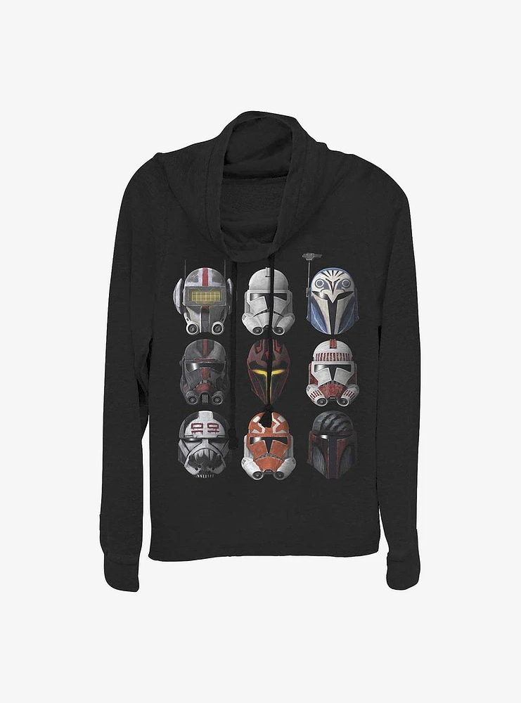 Star Wars: Clone Wars Helmets Cowl Neck Long-Sleeve Womens Top