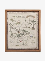 Disney Winnie The Pooh Hundred Acre Wood Map Framed Wood Wall Decor