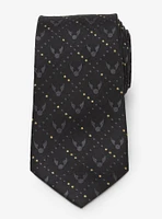 Harry Potter Golden Snitch Black Silk Tie