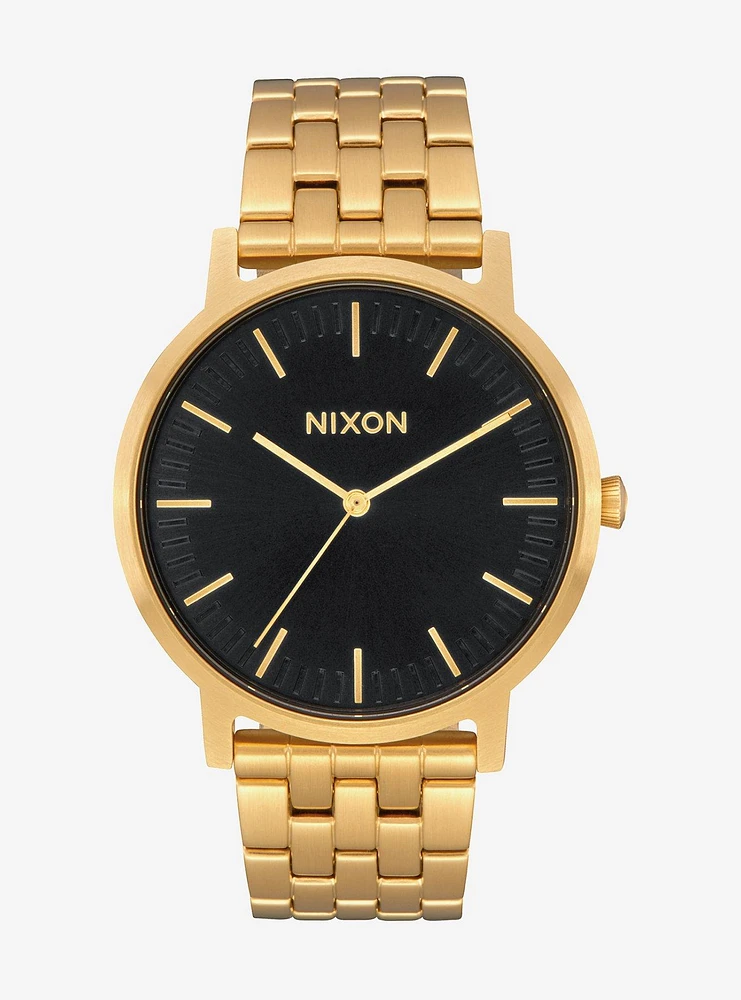 Nixon Porter All Gold Black Sunray Watch