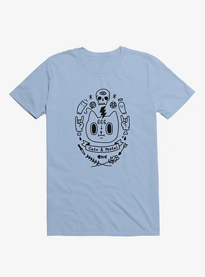 Cats & Metal Light Blue T-Shirt