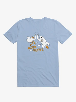High Flyve Rocket And Bird Light Blue T-Shirt