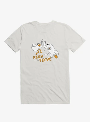 High Flyve Rocket And Bird White T-Shirt