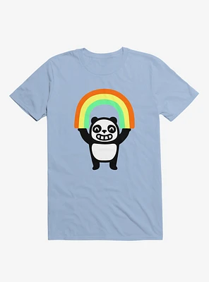 Panda Found A Rainbow Light Blue T-Shirt