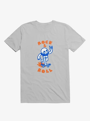 Rock & Roll Skull Silver T-Shirt