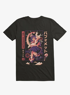 Baphomagic Kawaii Girl Black T-Shirt