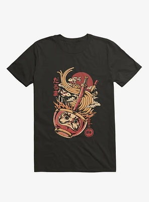 Daruma's Ramen Face Black T-Shirt