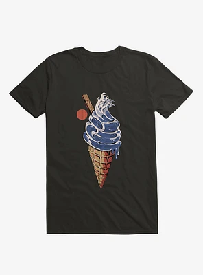 Japanese Great Ice Cream Black T-Shirt