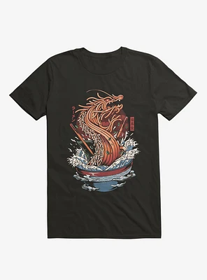 Ramen Noodle Dragon Black T-Shirt