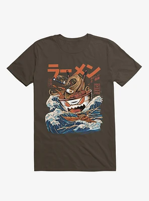 The Black Great Ramen Attack Brown T-Shirt