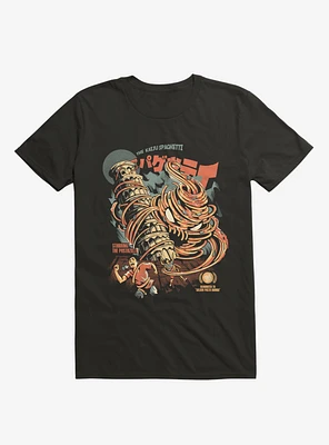The Kaiju Spaghetti Starring Pastazilla Black T-shirt