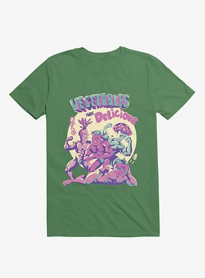 Vegetables Are Delicious Kelly Green T-Shirt