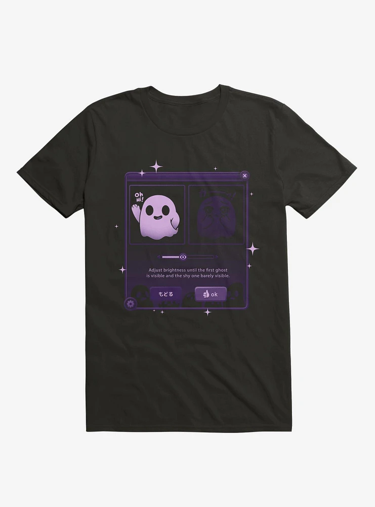 Dandere Ghost Adjust Till Visible Black T-Shirt