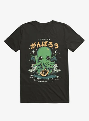 Good Luck Cutethulhu Black T-Shirt