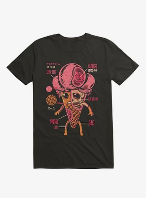 Ice Cream Kaiju X-Ray Black T-Shirt