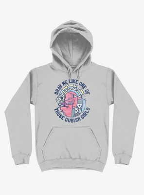 Draw Me Like On Of Those Cubism Girls Silver Hoodie