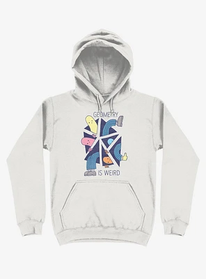 Geometry Is Weird White Hoodie