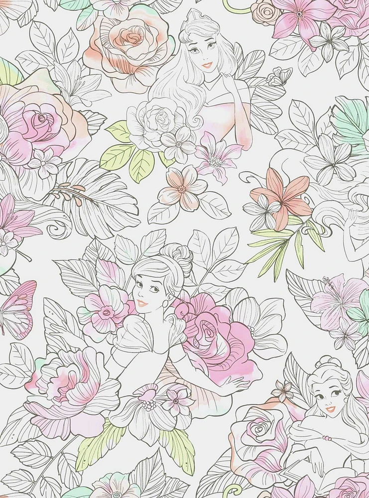 Disney Princess Royal Floral Peel & Stick Wallpaper
