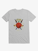 Natural Dice Skull Daggers Ice Grey T-Shirt