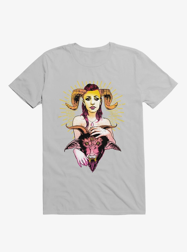 Monster Holy Doll Horns Ice Grey T-Shirt
