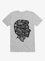 Motorcycle Parts My Head Silhouette Ice Grey T-Shirt