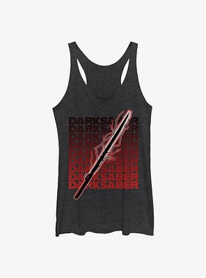 Star Wars The Mandalorian Darksaber Text Girls Tank
