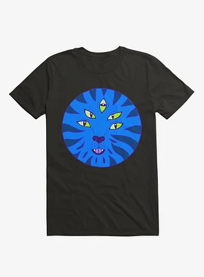 Blue Tiger Five Eyes Black T-Shirt