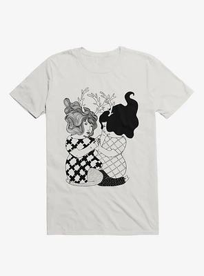 Love Of Two Deer Girls White T-Shirt
