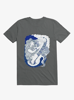 Dragon Slayer Girl Charcoal Grey T-Shirt
