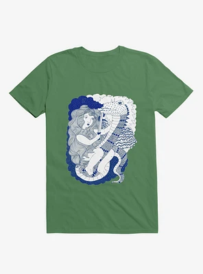 Dragon Slayer Girl Kelly Green T-Shirt