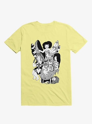 Friends Jungle Feast Corn Silk Yellow T-Shirt