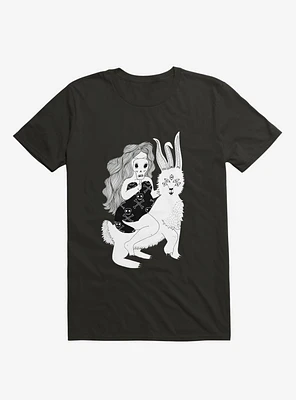 Grimm Reaper Skull Bunny Black T-Shirt