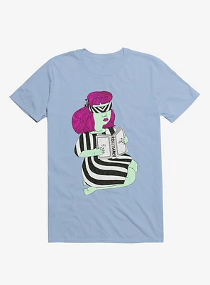Not This Resistance Striped Blindfold Light Blue T-Shirt