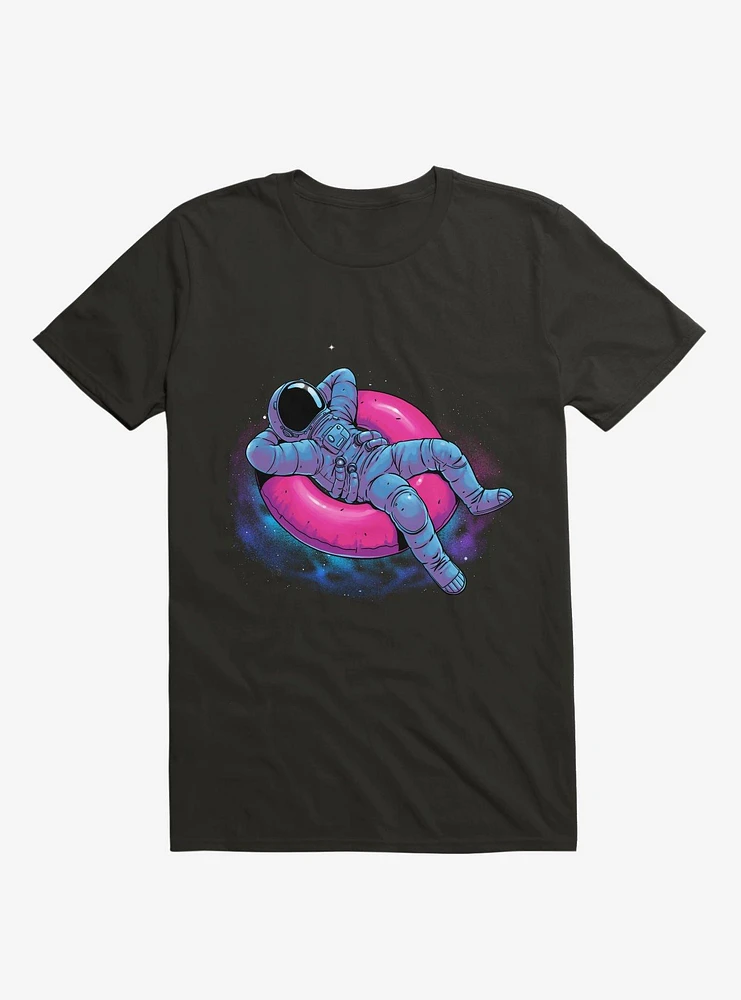 Astronaut Floating Dream Black T-Shirt