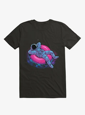 Astronaut Floating Dream Black T-Shirt