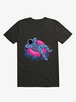 Astronaut Floating Dream Black T-Shirt