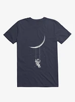 Astronaut Moon Swing Navy Blue T-Shirt