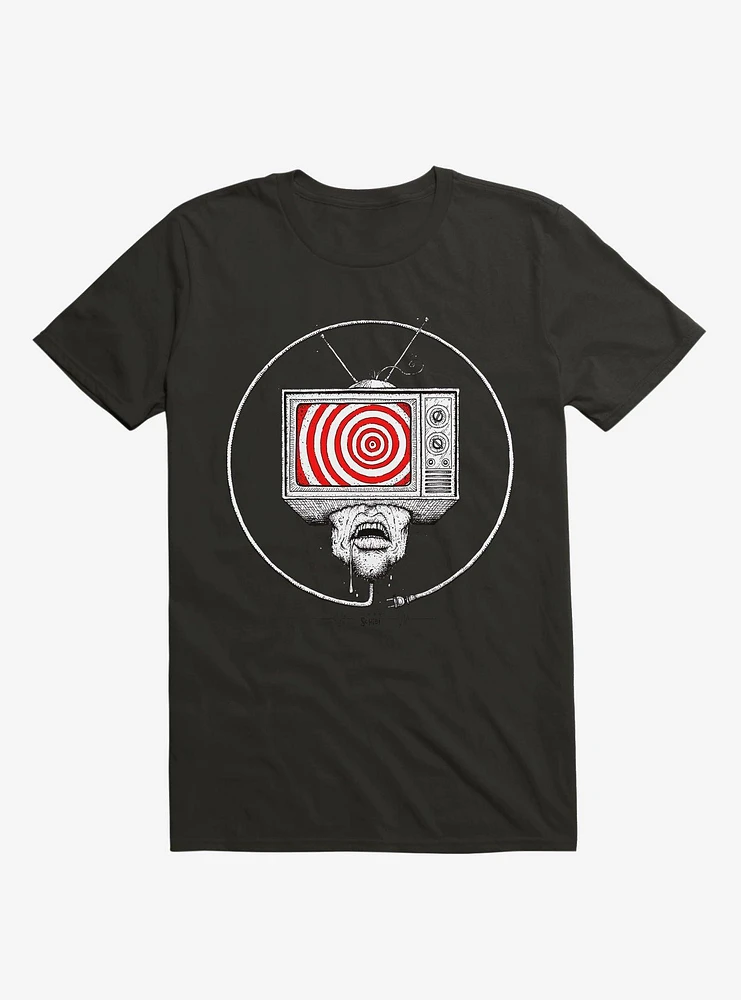 Bad Connection Trance T.V. Black T-Shirt