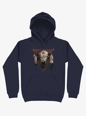 Tatanka Bison Head Navy Blue Hoodie