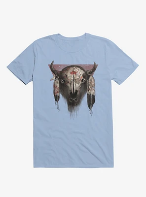 Tatanka Bison Head Light Blue T-Shirt