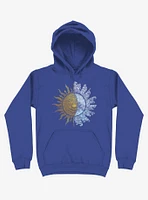 Sun And Moon Art Royal Blue Hoodie