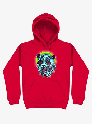 Zombie Blood Rainbow Panda Red Hoodie