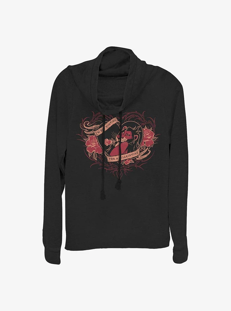 Disney The Lion King Hunting For Valentines Cowlneck Long-Sleeve Girls Top