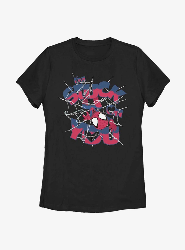 Marvel Spider-Man Stuck On You Womens T-Shirt